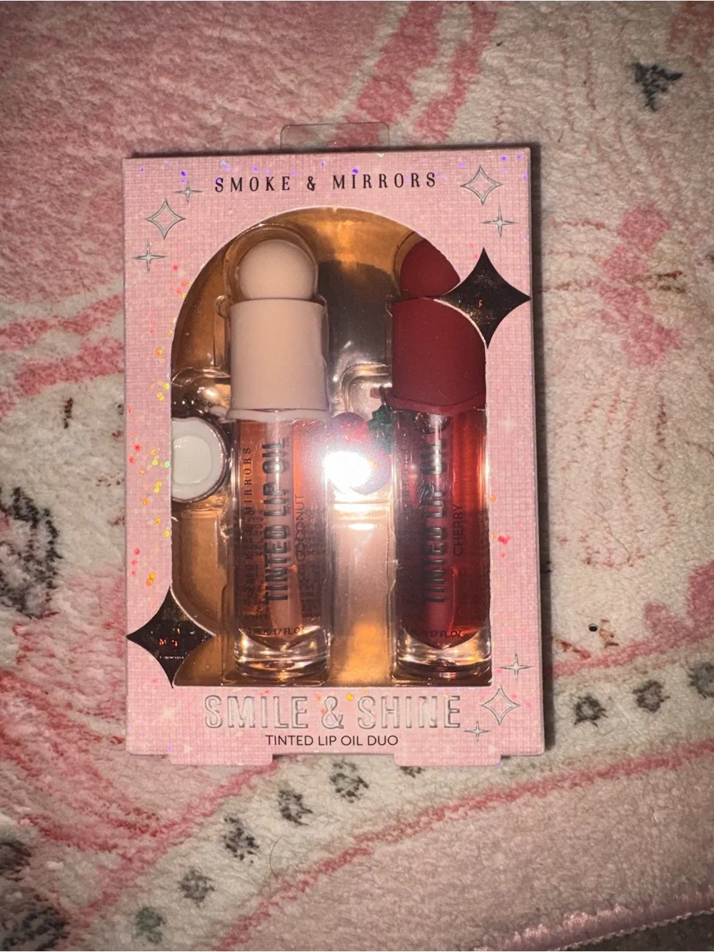 Smoke & Mirrors Tinted Lip Oil Duo - coconut and cherry